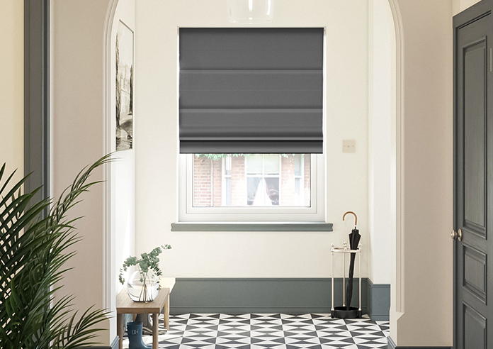 Lyra, Victoria Grey - Motorised Roman Blind - Image 3